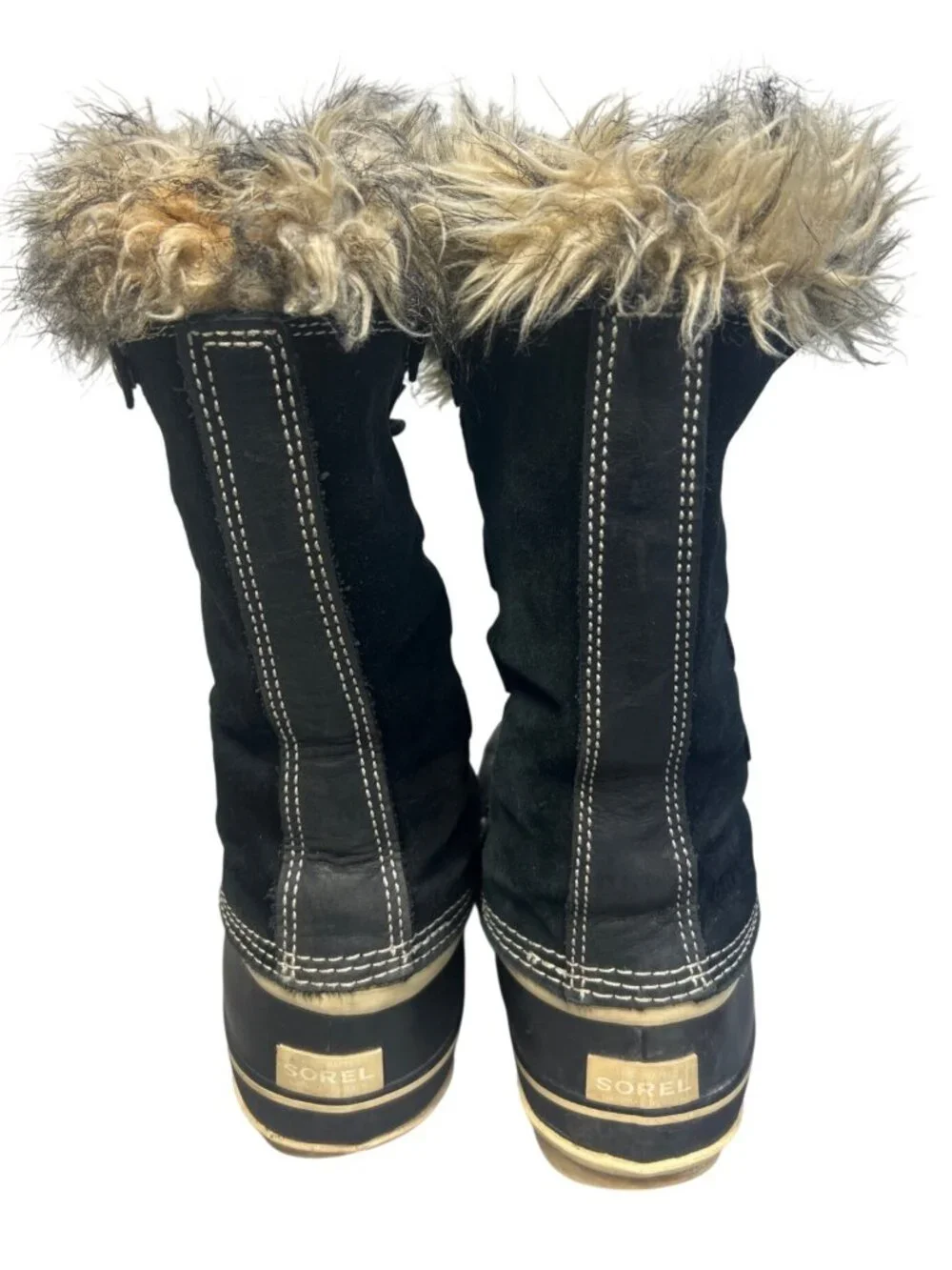 Sorel Joan of Arctic Women's 10 Black Waterproof Winter Boots Faux Fur
